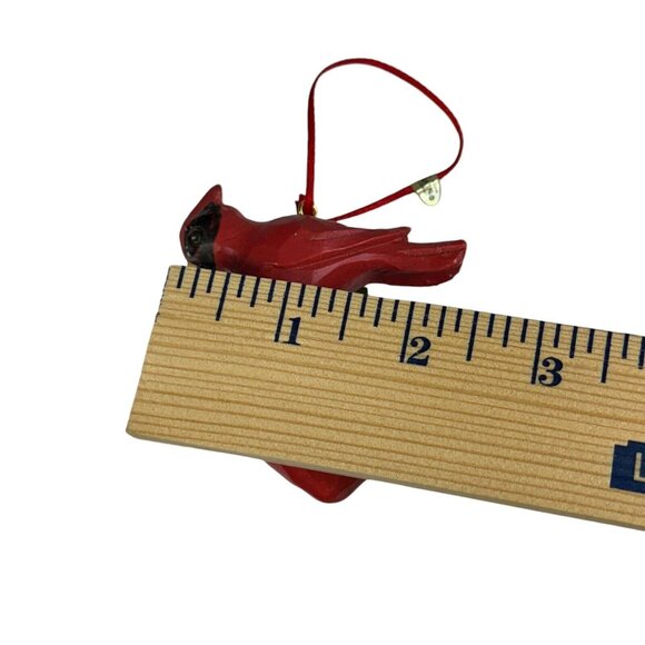 Lot of 3 Christmas ornaments birds Gold finch Blue Jay Cardinal - Picture 10 of 13